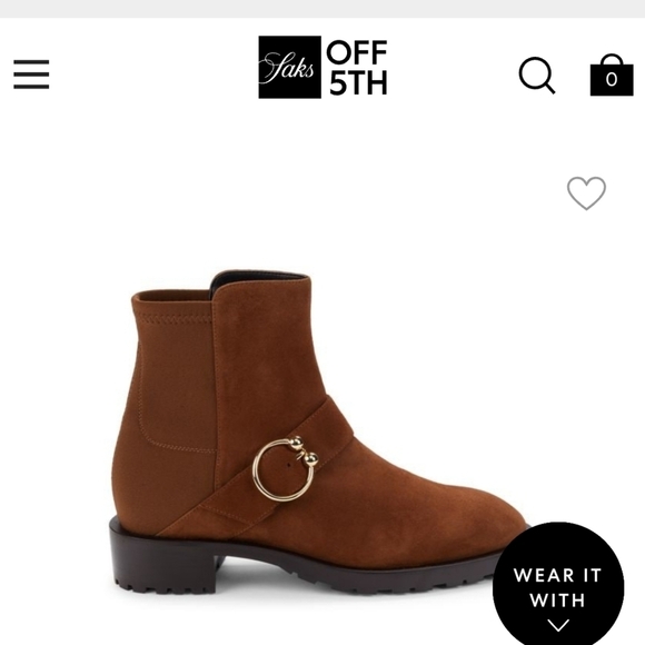 EUC Stuart Weitzman Luxering Suede Ankle Bootie in Brown, Size 6.5 - Picture 10 of 11